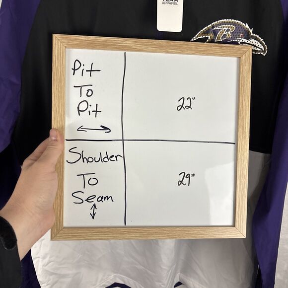 Baltimore Raven NFL Team Half Zip Pullover Windbreaker Jacket Medium NWT - Picture 5 of 5